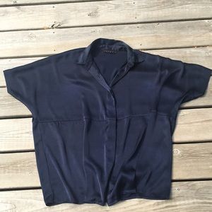 Hatch Maternity navy button down